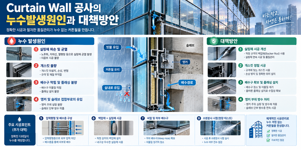 Curtain Wall 공사의 누수발생원인 과 대책방안 1 image 14